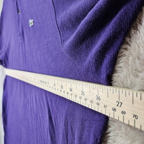 Lacoste Polo Mens US Size XXXXL 4XL Purple FR Sz 9 Classic Fit Short Sleeve Golf - Picture 3 of 10